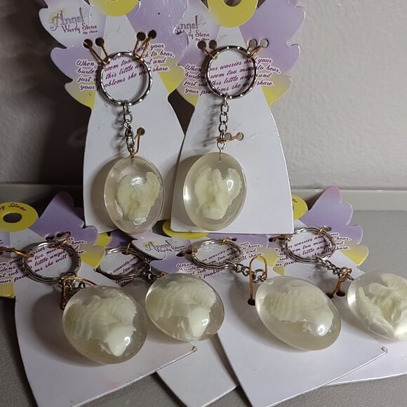 Lot Of 6 Angel Keychains - Picture 1 of 6